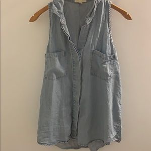 Cloth and Stone Sleeveless Button Down SZ M